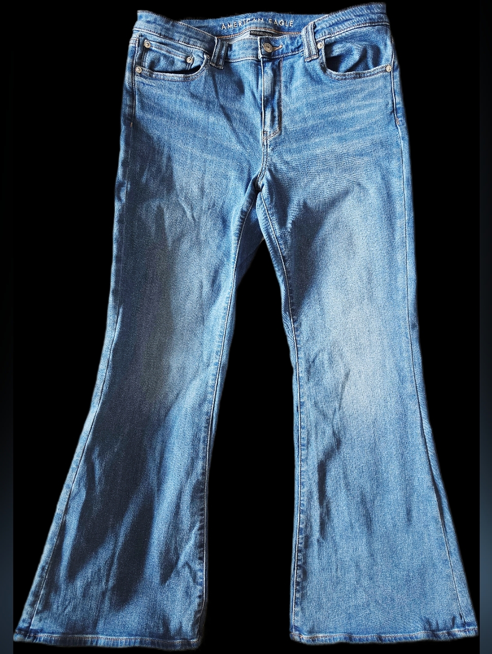 American Eagle Outfitters low-rise flare jeans